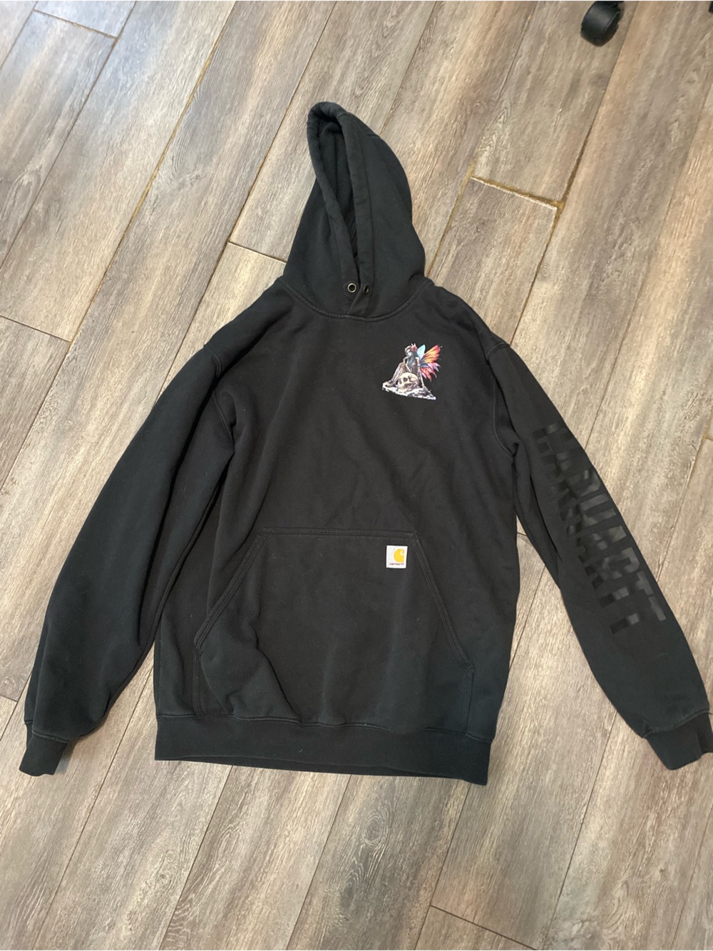Carhartt Women’s Black Hoodie with Colorful Graphic